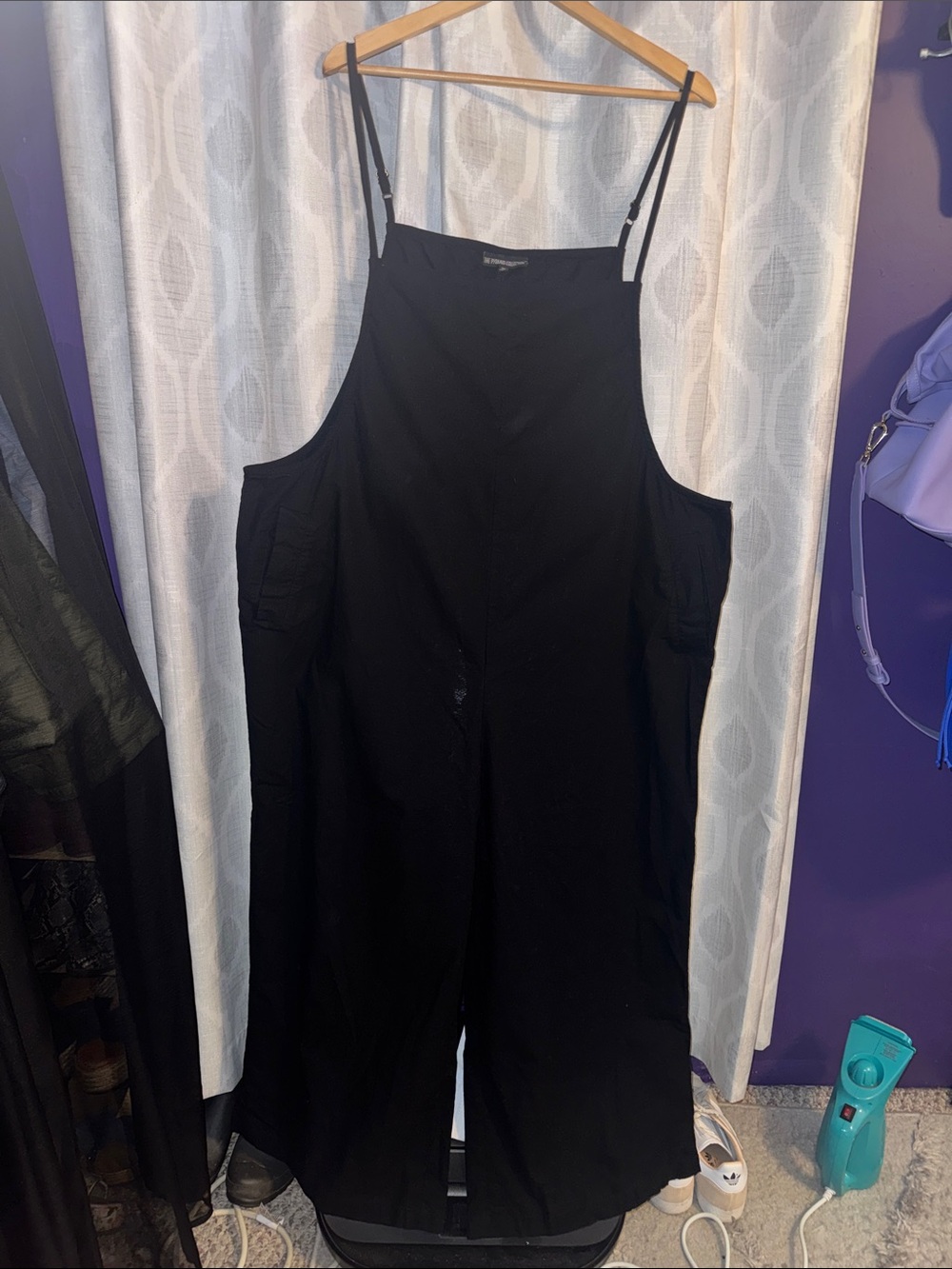 The Pyramid Collection Wide-Leg Jumpsuit Black Size 2X